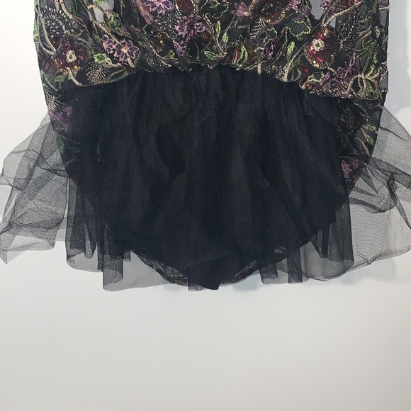 NWOT Fashion Nova Floral Sequins Bustier Top Strapless Babydoll Dress - Picture 14 of 16